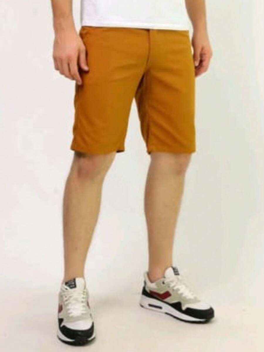 Men Shorts - 駝色 - 查看 1