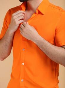 Men Polo Shirts - 橘色 - 查看 6