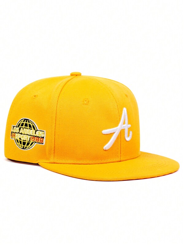 AR 1 pièce Casquette de baseball gothique pour hommes avec broderie d"alphabet et sangle ajustable pour les sports de plein air, protection contre le soleil en automne et au printemps dans la rue