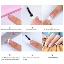 ART LALIC 100 Piezas Puntas De Uñas Francesas Blancas Estilo Francés Corto Acrílico Puntas De Uñas 10 Tamaños Uñas Postizas Press On Nails - Blanco - Ver 5
