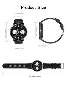 1pc Men Women Rose Gold Stainless Steel Strap Sporty Heart Rate Monitoring Sleep Tracking Round Dial Smart Watch With 1pc Watchband, For Daily Decoration - Rose Gold - View 8