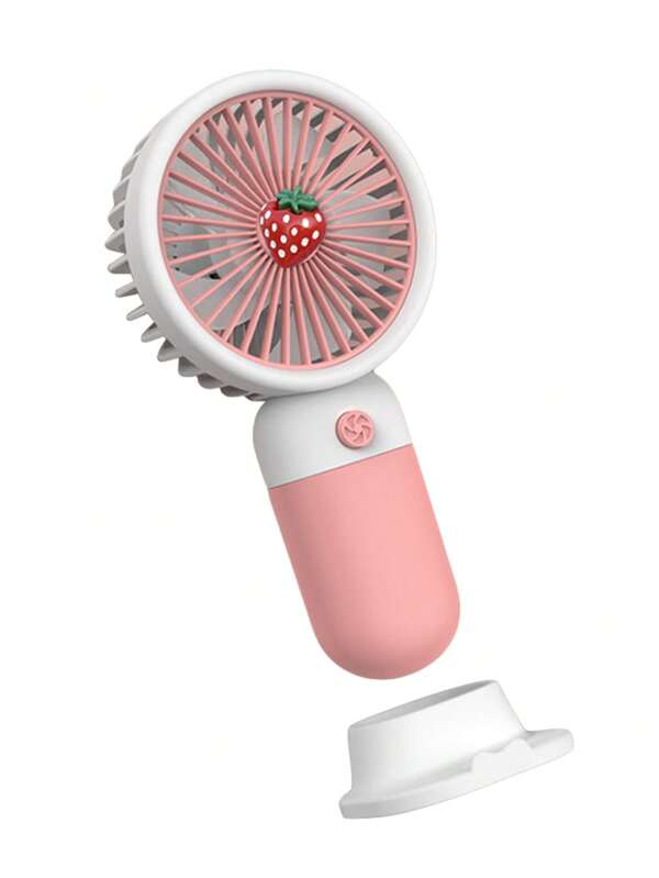 1pc Mini & Lovely Handheld Fan With Usb Interface And Data Cable, Suitable For Outdoor, Indoor And Office, With Colorful Fruit & Vegetable Print (Strawberry, Pineapple, Avocado, Carrot), Powerful And Convenient For Travel, A Cool Gift For Date Cute Valentine's Day
