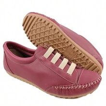 Women Wedge Sneakers - Burgundy - View 5