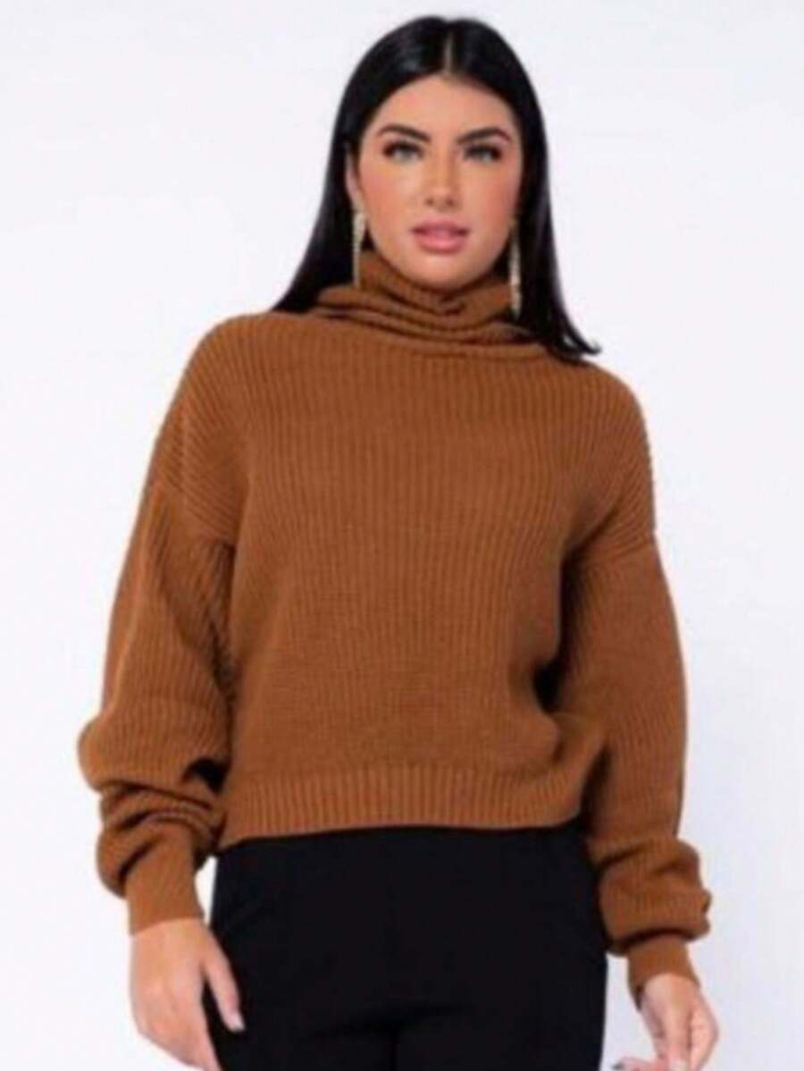 Women Sweaters - 鏽棕色 - 查看 1