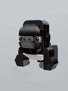 動物系列迷你積木裝飾 - 黑色 - 查看 1