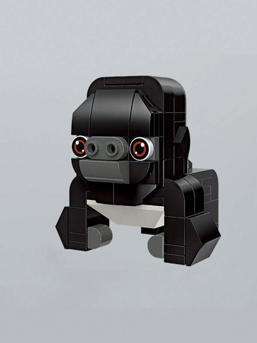 動物系列迷你積木裝飾 - 黑色 - 查看 1