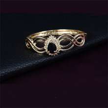 4件/套女士時尚誇張的鑲嵌水晶黑色樹脂珠寶套裝-項鍊、耳環、戒指、手鐲-適用於婚禮/派對/活動 - 黑色 - 查看 9