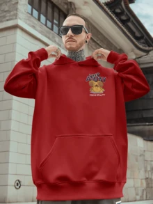 Men Sweatshirts - 紅色 - 查看 1
