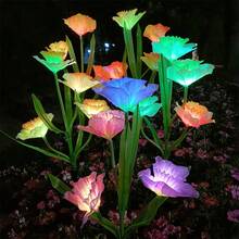 1pc Yellow Daffodil Solar Flower Lights to Light Up Your Garden - Outdoor Waterproof LED Flowers! - Yellow - View 2