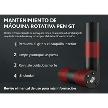 Máquina Pen Inalámbrica Para tatuar OUO GT Duradera1500 mAh Profesional Potente y Estable - Negro - Ver 2
