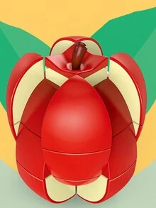 Panxin創意水果方塊香蕉蘋果教育拼圖玩具 - 紅色 - 查看 6