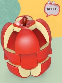 Panxin創意水果方塊香蕉蘋果教育拼圖玩具 - 紅色 - 查看 1