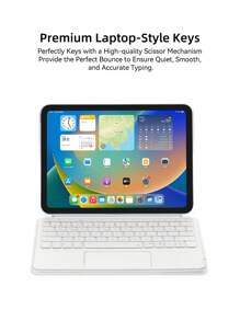 Ảo thuật Bàn phím Loại vỏ Đối với 2022 iPad Thế hệ 10.9 Từ tính Thông minh Che phủ Không dây Từ tính Bàn phím - trắng - Xem 2