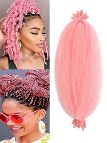 Pelucas sintéticas suaves y ligeras, diseñadas a mano para uso diario - Rosa Pálido - Ver 1