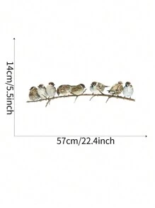 1入組鳥印花牆貼 - 彩色 - 查看 6