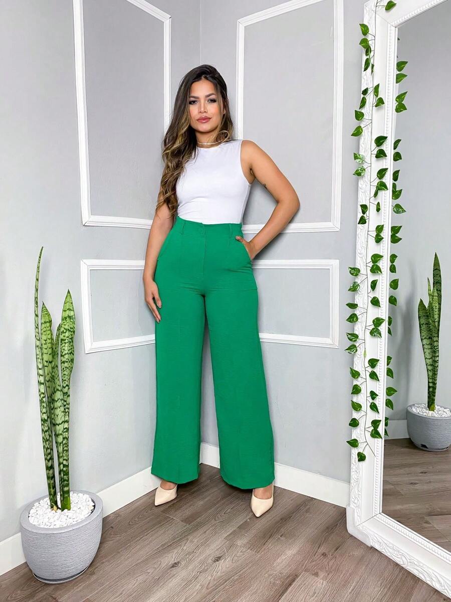 Women Pants - Olive Green - View 1