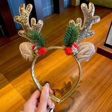 1pc Cute Deer Christmas Headband, Christmas Decoration And Gift, Christmas Hair Accessory