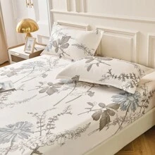 3pcs Mới Làn da thân thiện Có thể giặt được Và Thoáng khí Đúng mốt In Bộ chăn ga gối - Nhiều màu - Xem 6