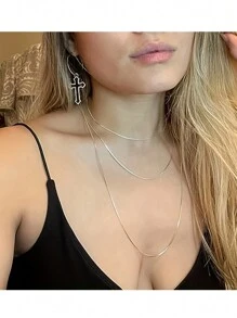 Collana in argento sterling 925 per donne e ragazze, Collana a catena a maglie, con chiusura a moschettone - ultra sottile e resistente, lunghezze 16/18/20/22/24 pollici di FOREVER QUEEN