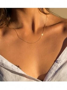 Collana in argento sterling 925 per donne e ragazze, Collana a catena a maglie, con chiusura a moschettone - ultra sottile e resistente, lunghezze 16/18/20/22/24 pollici di FOREVER QUEEN