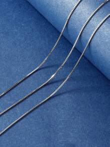 Collana in argento sterling 925 per donne e ragazze, Collana a catena a maglie, con chiusura a moschettone - ultra sottile e resistente, lunghezze 16/18/20/22/24 pollici di FOREVER QUEEN