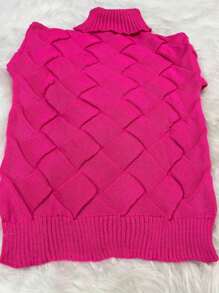 Women Sweaters - 玫紅色 - 查看 4