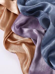 1 Box Set Satin Muslim Hijab (2pcs Hijab + 2pcs Flower Brooch), Random Box Color - Camel - View 7