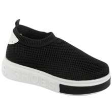 Tênis Infantil Juvenil Feminino Menina Sola Shoes Meia 28 ao 34 Slip on Calce Fácil Ultraleve Confortável - Preto - Visão 2