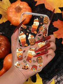 1入款繪製萬聖節圖案軟質手機殼,兼容蘋果iphone - 彩色 - 查看 2