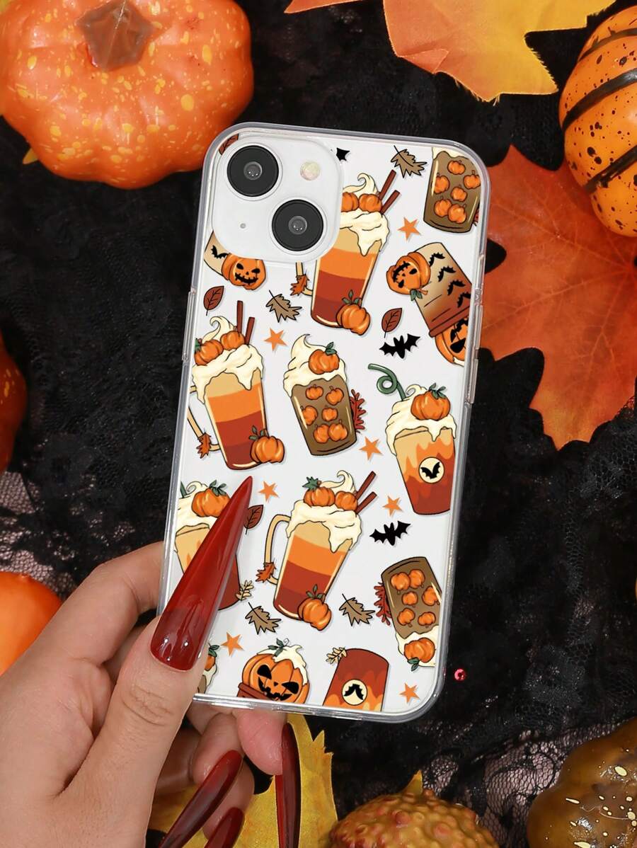 1入款繪製萬聖節圖案軟質手機殼,兼容蘋果iphone - 彩色 - 查看 1