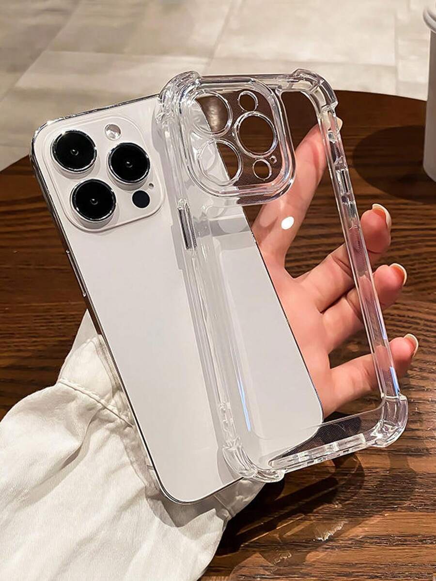 Ốp lưng điện thoại silicon mềm trong suốt bảo vệ tương thích với iPhone 17 Pro Max/17 Pro/17 Air/17/16 Pro Max/16/16 Pro/16 Plus/15/15 Pro Max/15 Pro/15 Plus/11/12/13/14 Pro Max/XS/XR/11 Pro/11 Pro Max/12 Pro/12 Pro Max/13 Pro/13 Pro Max/7 Plus/14 Pro/14 Pro Max/14 Plus/7 Plus/8 Plus/8/SE2, Chống sốc, Các góc được gia cố