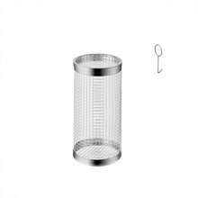 1 件戶外燒烤滾動燒烤籃,不銹鋼烤肉網圓筒形烤肉籃