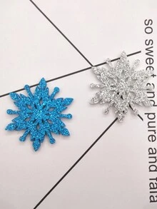 20入組雪花形狀聖誕樹裝飾、甜點烘焙、放在手機上、美容 Diy 頭飾、髮夾