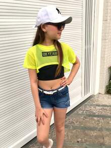 Tween Girls Denim Shorts - Medium Wash - View 1