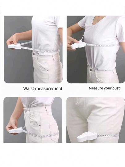 1pc Measuring Tape For Body Size (Chest, Waist, Arm) With Dual Sided (Cm And Inches) Scale, Stickers, Wall Decal, Vinyl Decal For Home Decorations, Spring Decoration Items Refresh Your Home, Rama Decoration Stickers