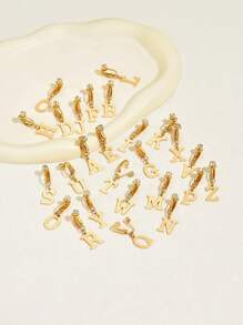 1 件簡單多功能水滴水鑽裝飾 26 個字母肚臍環適合女士在旅行、度假、派對等場合佩戴。 - 彩色 - 查看 4