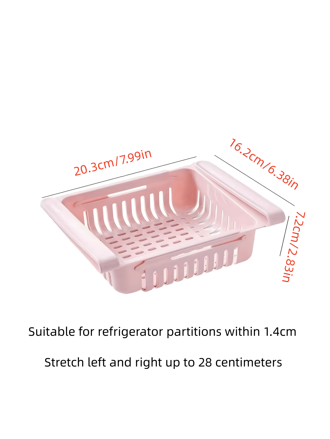 1pc Expandable Refrigerator Storage Rack With Drawer Divider, Egg