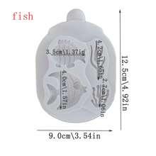 1pc Ocean Series Mermaid, Dolphin, Turtle, Sea Horse, Fish Silicone Mold For Cake Decorating, Candy, Chocolate, Kitchen Accessories, Baking Tool - light grey - View 7