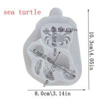 1pc Ocean Series Mermaid, Dolphin, Turtle, Sea Horse, Fish Silicone Mold For Cake Decorating, Candy, Chocolate, Kitchen Accessories, Baking Tool - light grey - View 9