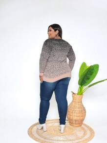 Plus Size Cardigans - Rusty Rose - View 3