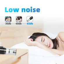 1台白色7.4v汽車吸塵器,帶led燈,家庭和汽車無線手持式除塵器,數字顯示和高吸力 - 白色 - 查看 4