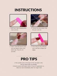 Change Your Look Short Square Nail Strip Heart Full Covered Nail Set One Jelly Glue One Nail File Suitable For Women And Girls Press On Nails Nail Supplies Nails