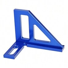 One Piece Blue Inch Carpenter Square Woodworking Square Protractor Aluminum Miter Triangle Ruler 3D Multi Angle 45/90 Degree Layout Measuring Ruler - Blue - View 7