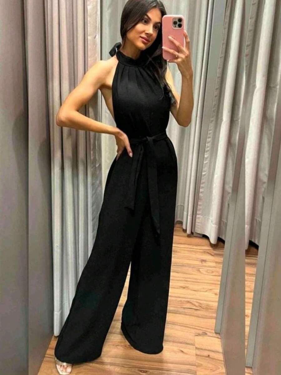 Women Jumpsuits - 黑色 - 查看 1