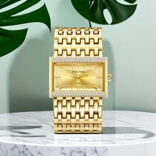 Nuevo Reloj De Cuarzo De Moda De Marlen Keller Con Incrustaciones De Diamantes De Imitación, Estilo Europeo Y Americano - Dorado - Ver 2