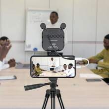 Điện thoại thông minh Video Bộ dụng cụ , Bộ dụng cụ , Bộ dụng cụ , Với Microphone Ánh sáng Giá ba chân Có thể Mở rộng Điện thoại Kẹp Điều khiển từ xa Tương thích với - màu đen - Xem 5