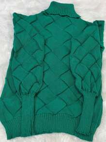 Women Sweaters - 綠色 - 查看 3