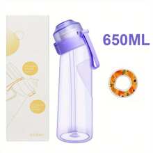 1 Pieza Botella De Agua Morada Con 1 Pieza De Accesorio En Forma De Fruta - Morado - Ver 1