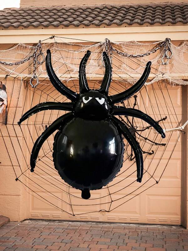 1/2pcs 32-Inch Halloween Black Spider Balloon, Halloween Spider Balloon Decoration Black Spider Foil Balloon For Halloween Party Supplies Birthday Party Decor,Christmas