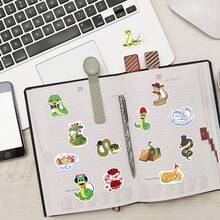 120 張可愛卡通蛇塗鴉防水貼紙適用於行李、水瓶、摩托車、筆記型電腦、頭盔、書桌、滑板等